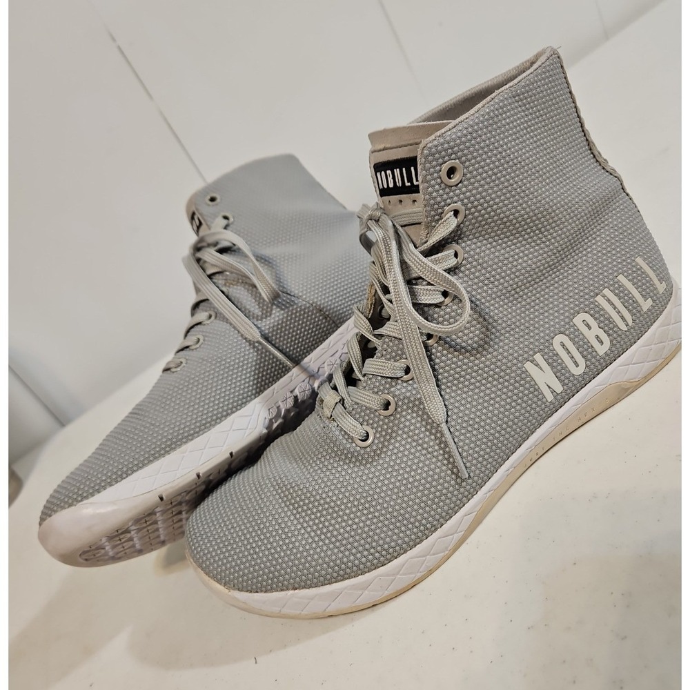 NOBULL High Top Sneaker Mens 10 Womens 11.5 Gray Athletic Training ShoesEUC(S192